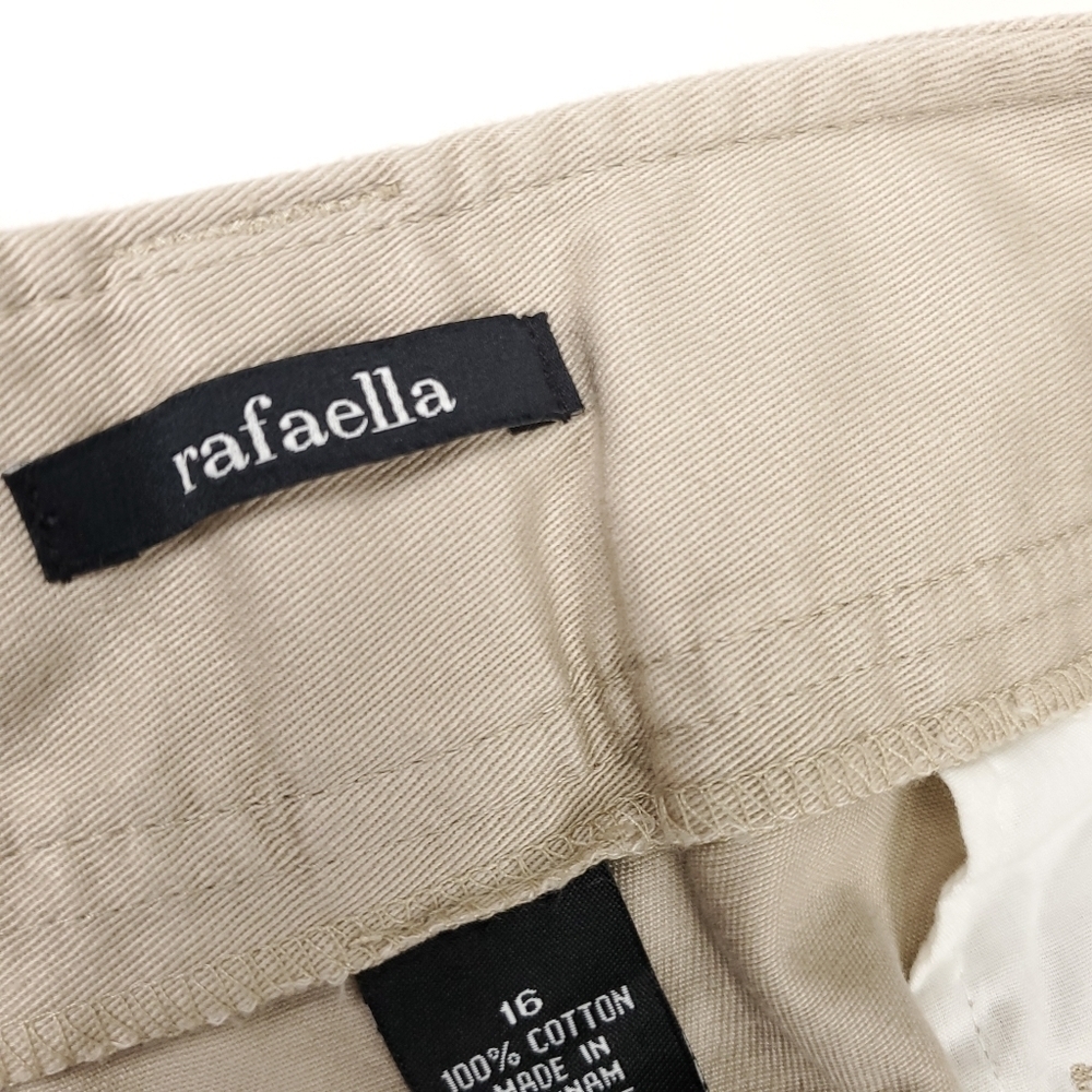Rafaella Beige silver Button Pocketed Skirt Sz 16 - Picture 9 of 13